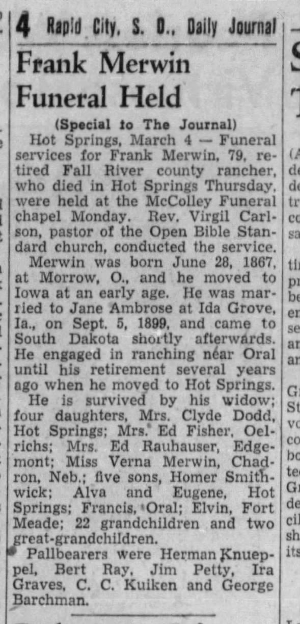 Clipping from Rapid City Journal